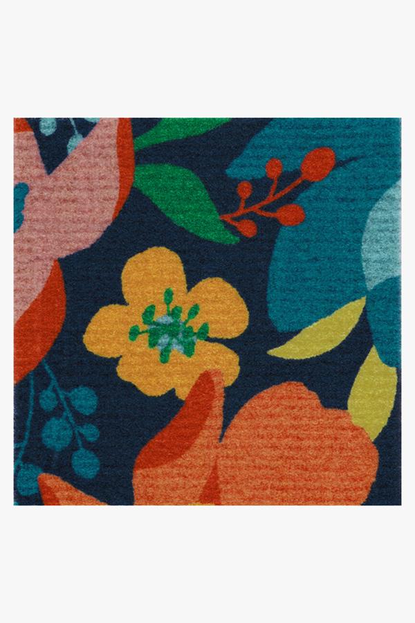 Paillasson lavable fleuri d'été avec motif floral multicolore pour l'entrée et le porche