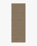 Tapis plat tissé en polyester recyclé, naturel et rustique, avec une texture unie aspect jute sable pour salon et chambre à coucher