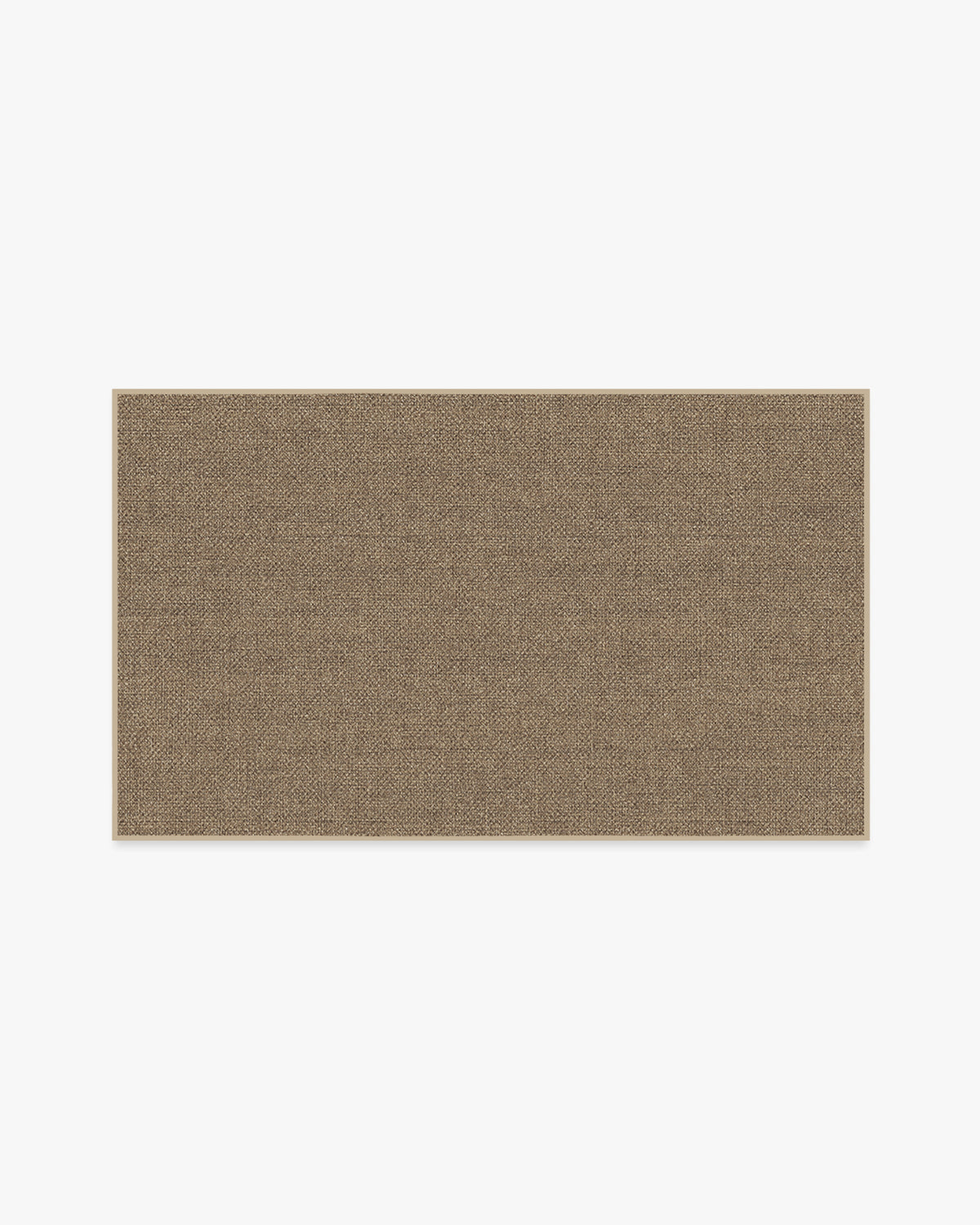Tapis plat tissé en polyester recyclé, naturel et rustique, avec une texture unie aspect jute sable pour salon et chambre à coucher
