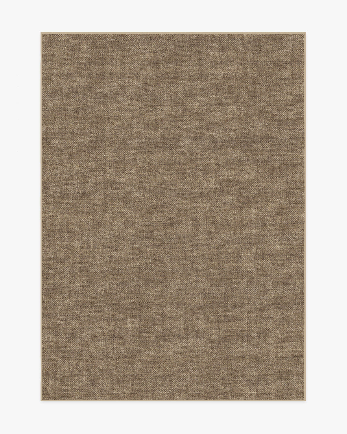 Tapis plat tissé en polyester recyclé, naturel et rustique, avec une texture unie aspect jute sable pour salon et chambre à coucher