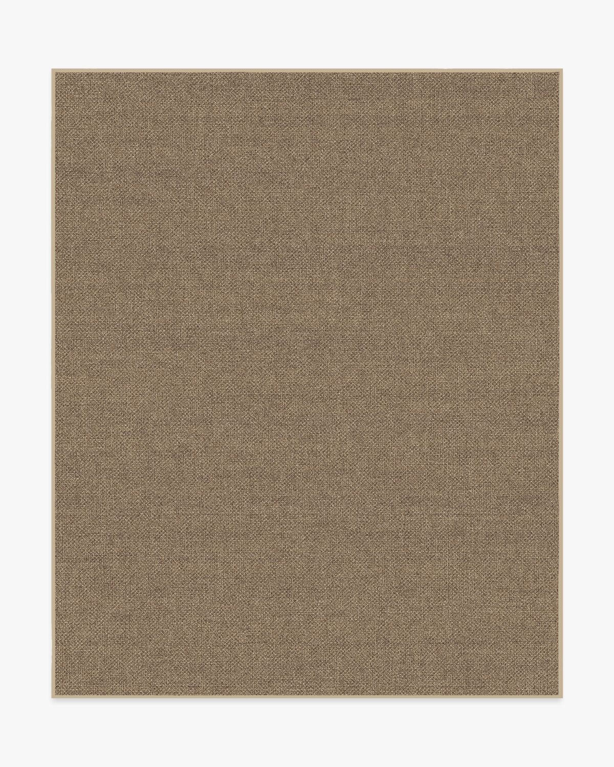 Tapis plat tissé en polyester recyclé, naturel et rustique, avec une texture unie aspect jute sable pour salon et chambre à coucher