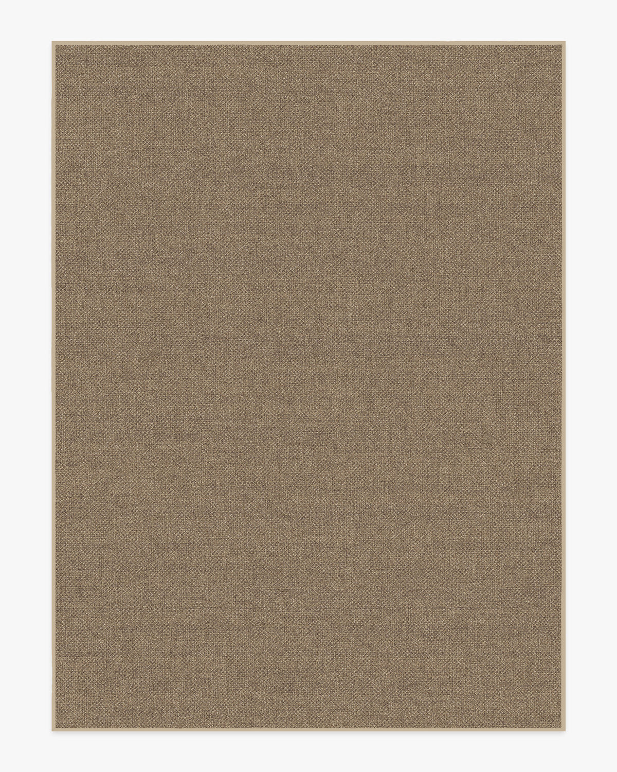 Tapis plat tissé en polyester recyclé, naturel et rustique, avec une texture unie aspect jute sable pour salon et chambre à coucher