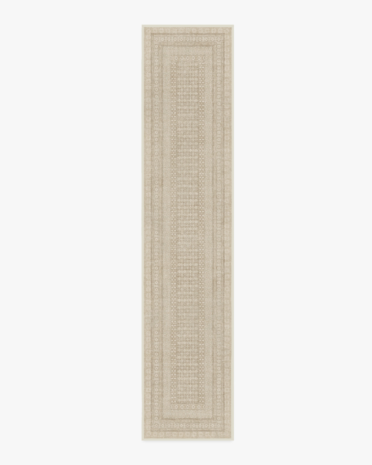 Tapis plat européen vintage avec motif vieilli lavable beige et ivoire inspiré des cafés, pour le salon et la chambre à coucher