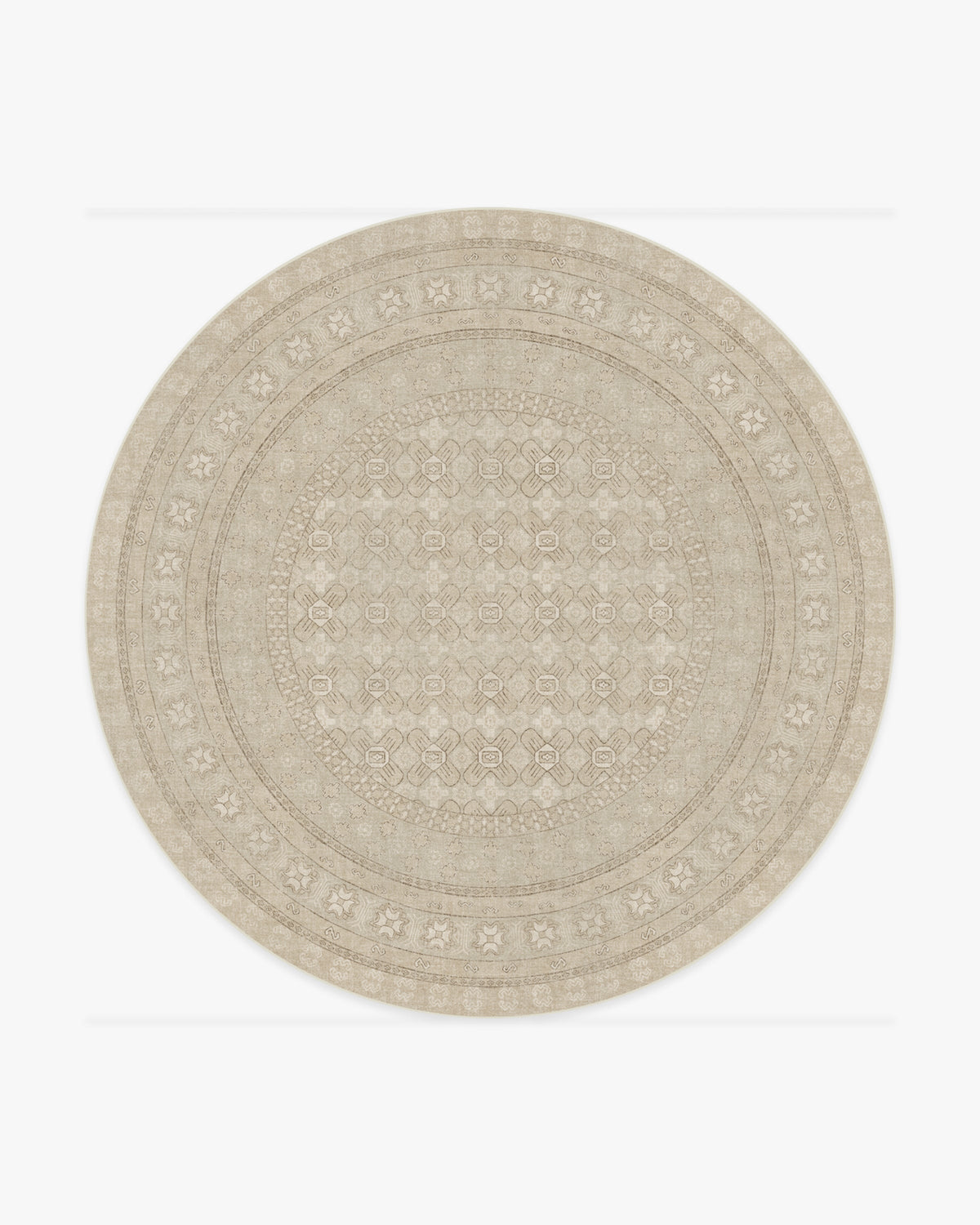 Tapis plat européen vintage avec motif vieilli lavable beige et ivoire inspiré des cafés, pour le salon et la chambre à coucher