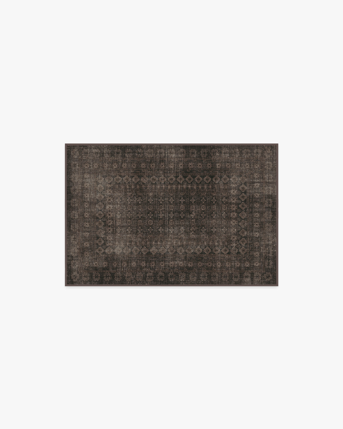 Tapis européen vintage tissé plat à motif carreaux noirs délavés lavables inspiré des cafés, pour salon et salle à manger