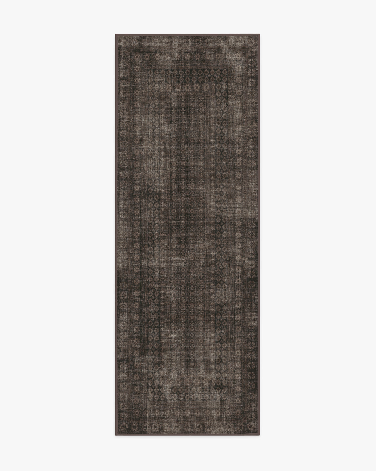 Tapis européen vintage tissé plat à motif carreaux noirs délavés lavables inspiré des cafés, pour salon et salle à manger