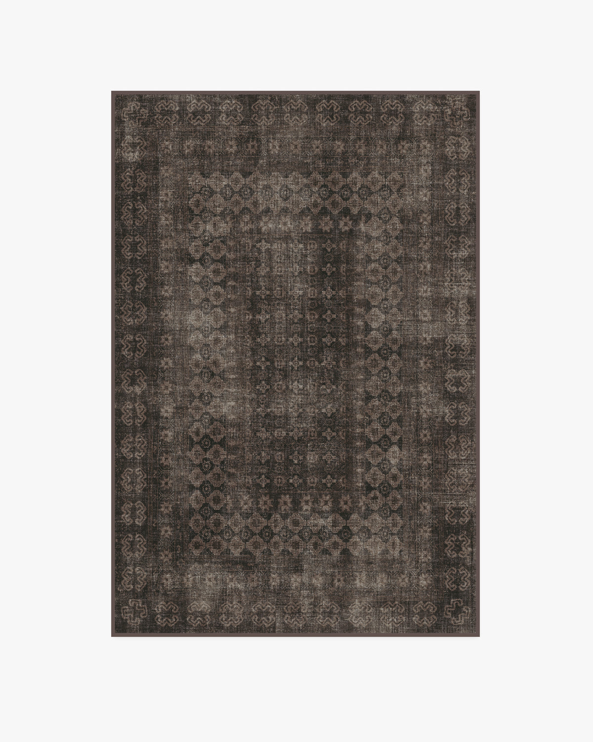 Tapis européen vintage tissé plat à motif carreaux noirs délavés lavables inspiré des cafés, pour salon et salle à manger