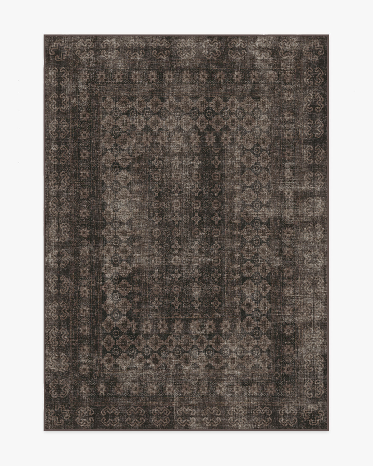Tapis européen vintage tissé plat à motif carreaux noirs délavés lavables inspiré des cafés, pour salon et salle à manger