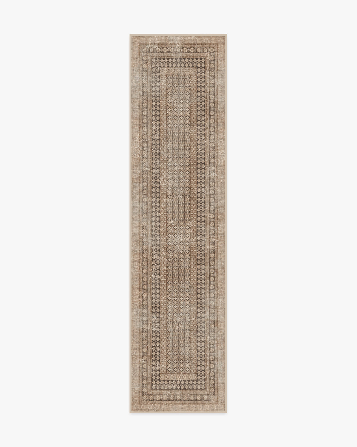 Tapis tissé plat vintage européen avec motif vieilli lavable inspiré des cafés en or rose pour salon et chambre