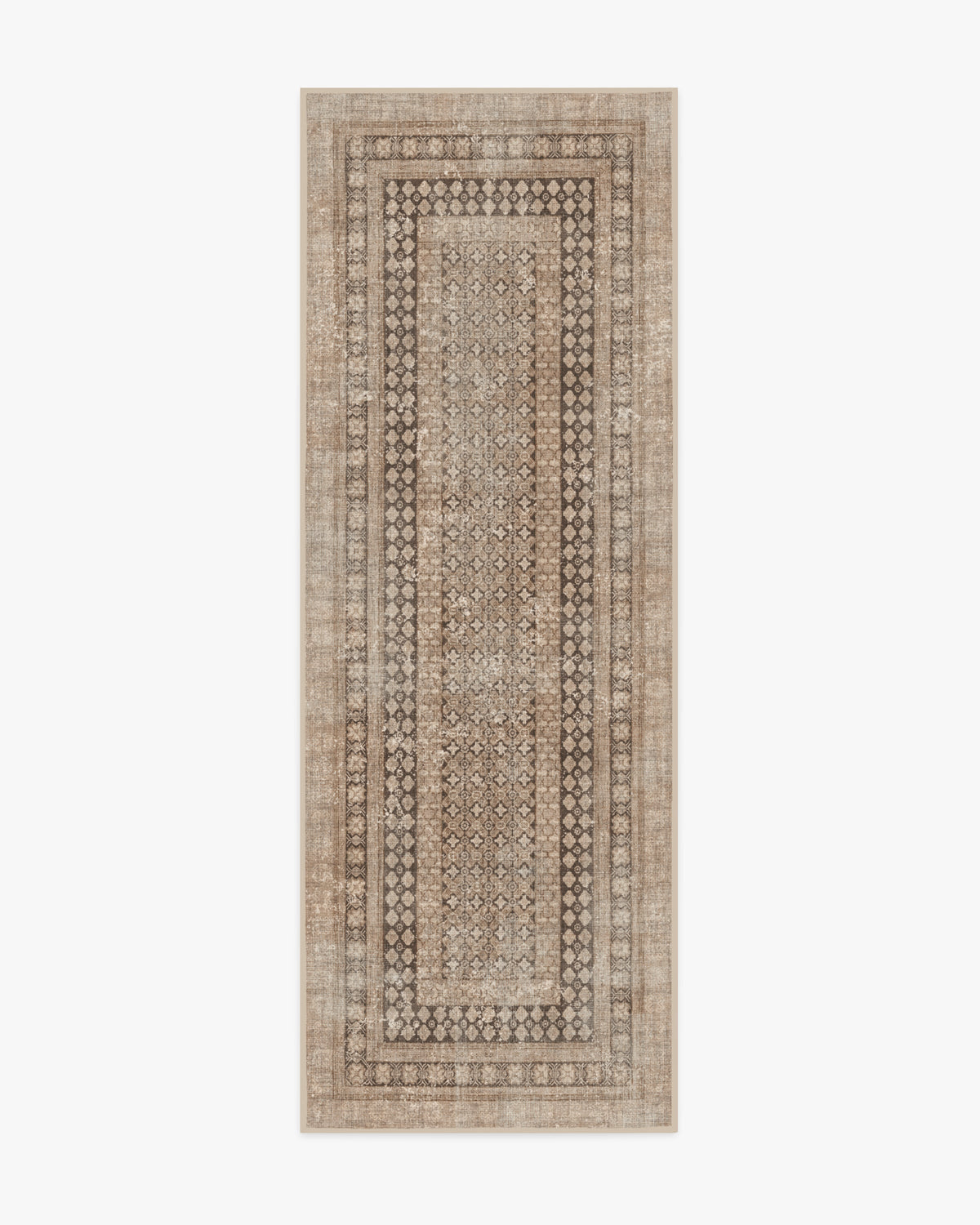 Tapis tissé plat vintage européen avec motif vieilli lavable inspiré des cafés en or rose pour salon et chambre
