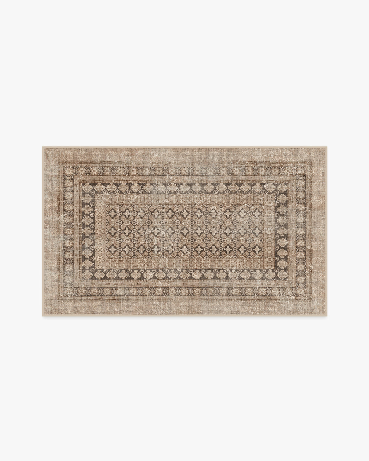 Tapis tissé plat vintage européen avec motif vieilli lavable inspiré des cafés en or rose pour salon et chambre