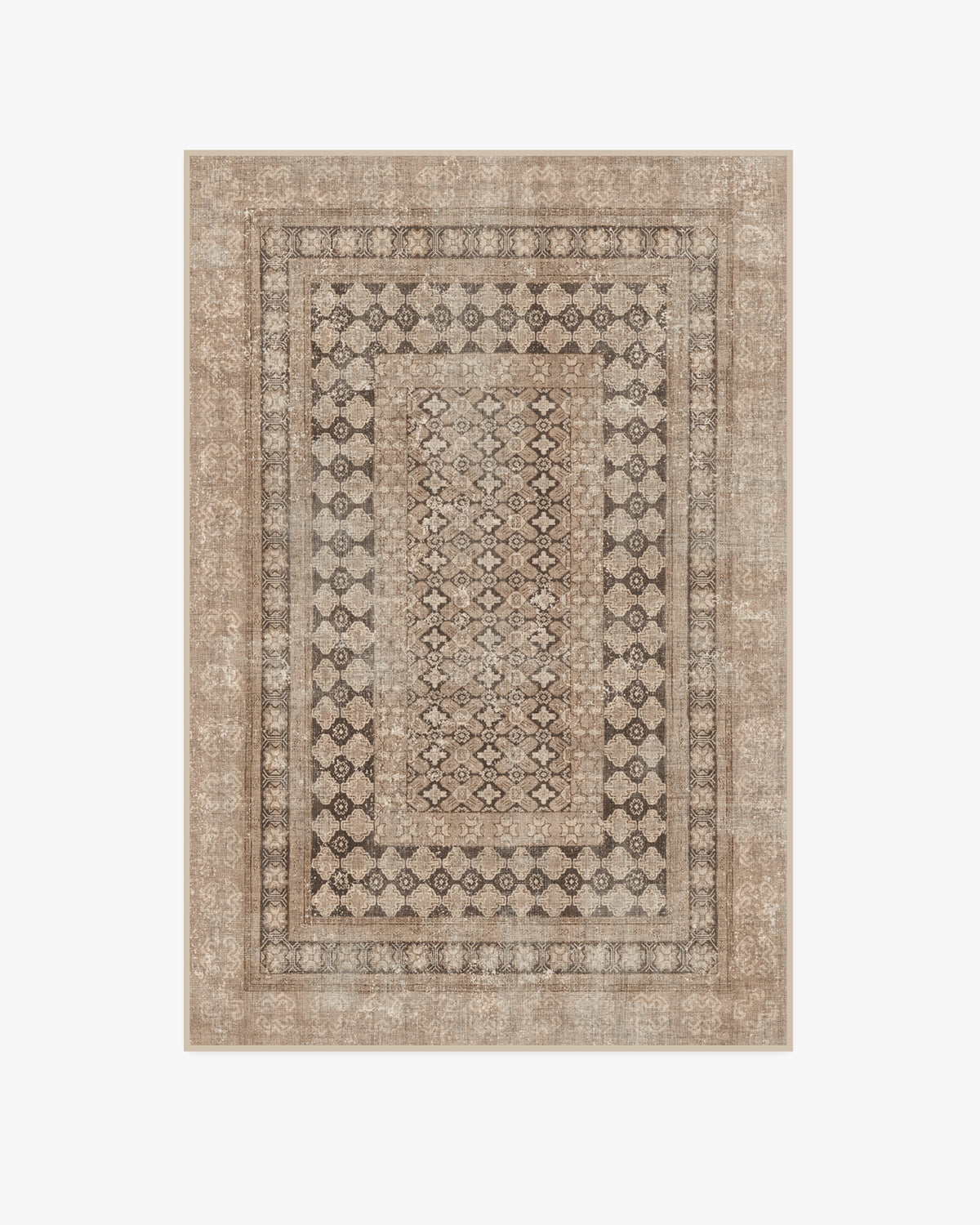 Tapis tissé plat vintage européen avec motif vieilli lavable inspiré des cafés en or rose pour salon et chambre