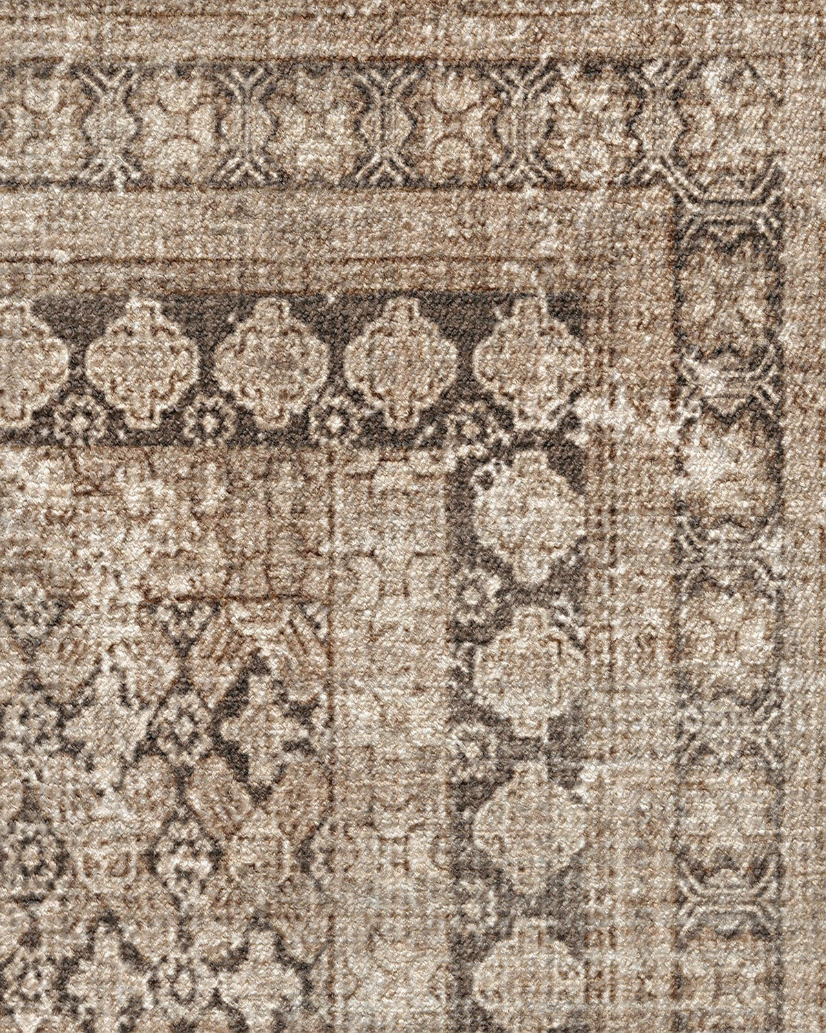 Tapis tissé plat vintage européen avec motif vieilli lavable inspiré des cafés en or rose pour salon et chambre