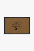 Paillasson lavable pour amoureux des animaux de compagnie avec empreinte de patte et message « Home » pour l'entrée et le porche