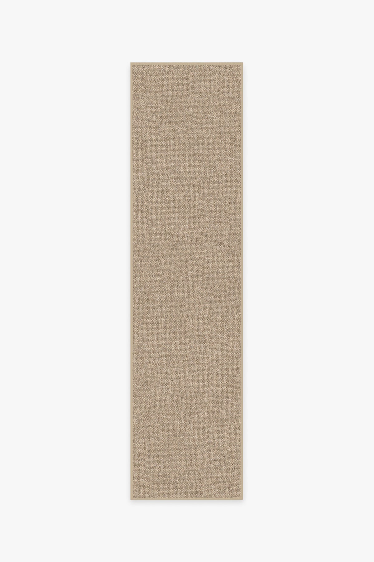 Tapis plat tissé, style minimaliste naturel, en polyester recyclé, texturé sable chaud aspect jute, pour salon et salle à manger