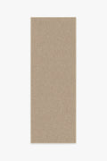 Tapis plat tissé, style minimaliste naturel, en polyester recyclé, texturé sable chaud aspect jute, pour salon et salle à manger