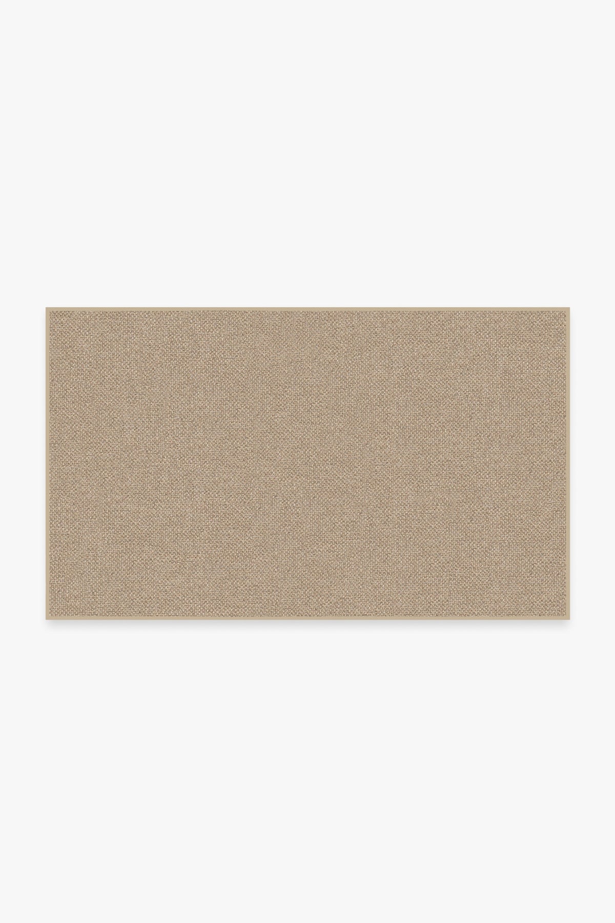 Tapis plat tissé, style minimaliste naturel, en polyester recyclé, texturé sable chaud aspect jute, pour salon et salle à manger