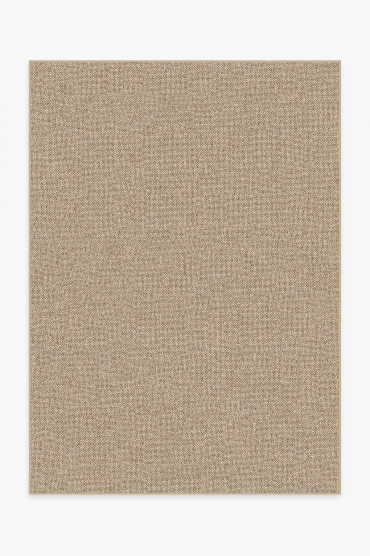 Tapis plat tissé, style minimaliste naturel, en polyester recyclé, texturé sable chaud aspect jute, pour salon et salle à manger