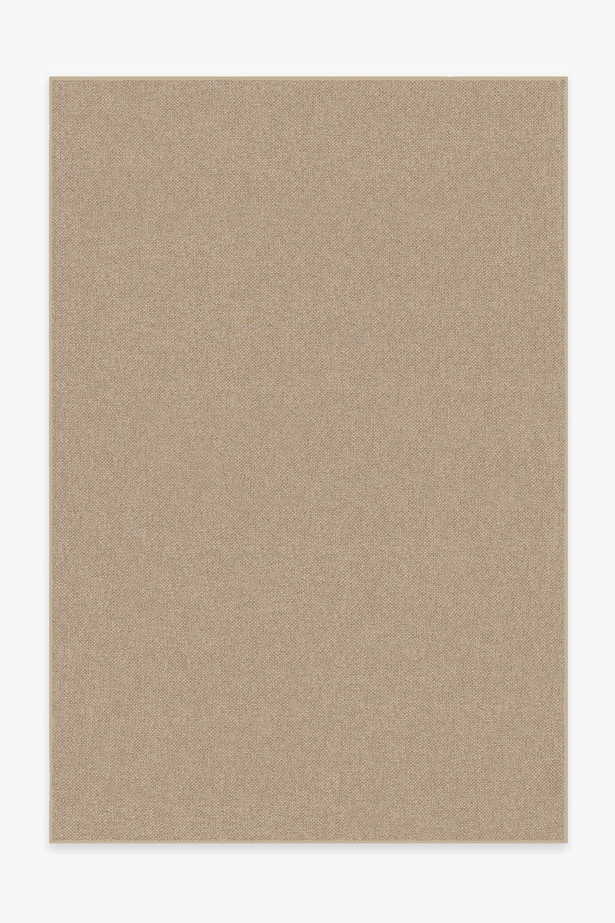 Tapis plat tissé, style minimaliste naturel, en polyester recyclé, texturé sable chaud aspect jute, pour salon et salle à manger