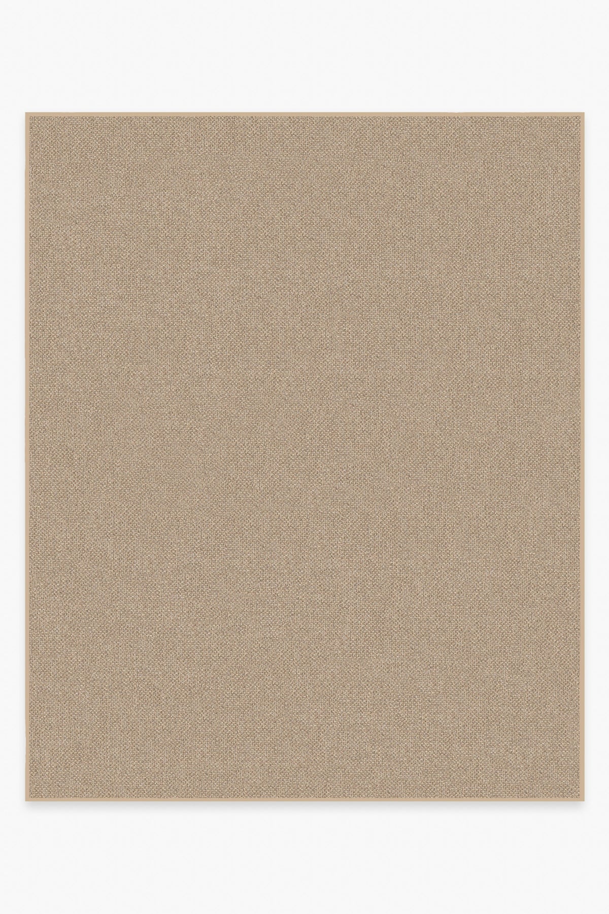 Tapis plat tissé, style minimaliste naturel, en polyester recyclé, texturé sable chaud aspect jute, pour salon et salle à manger