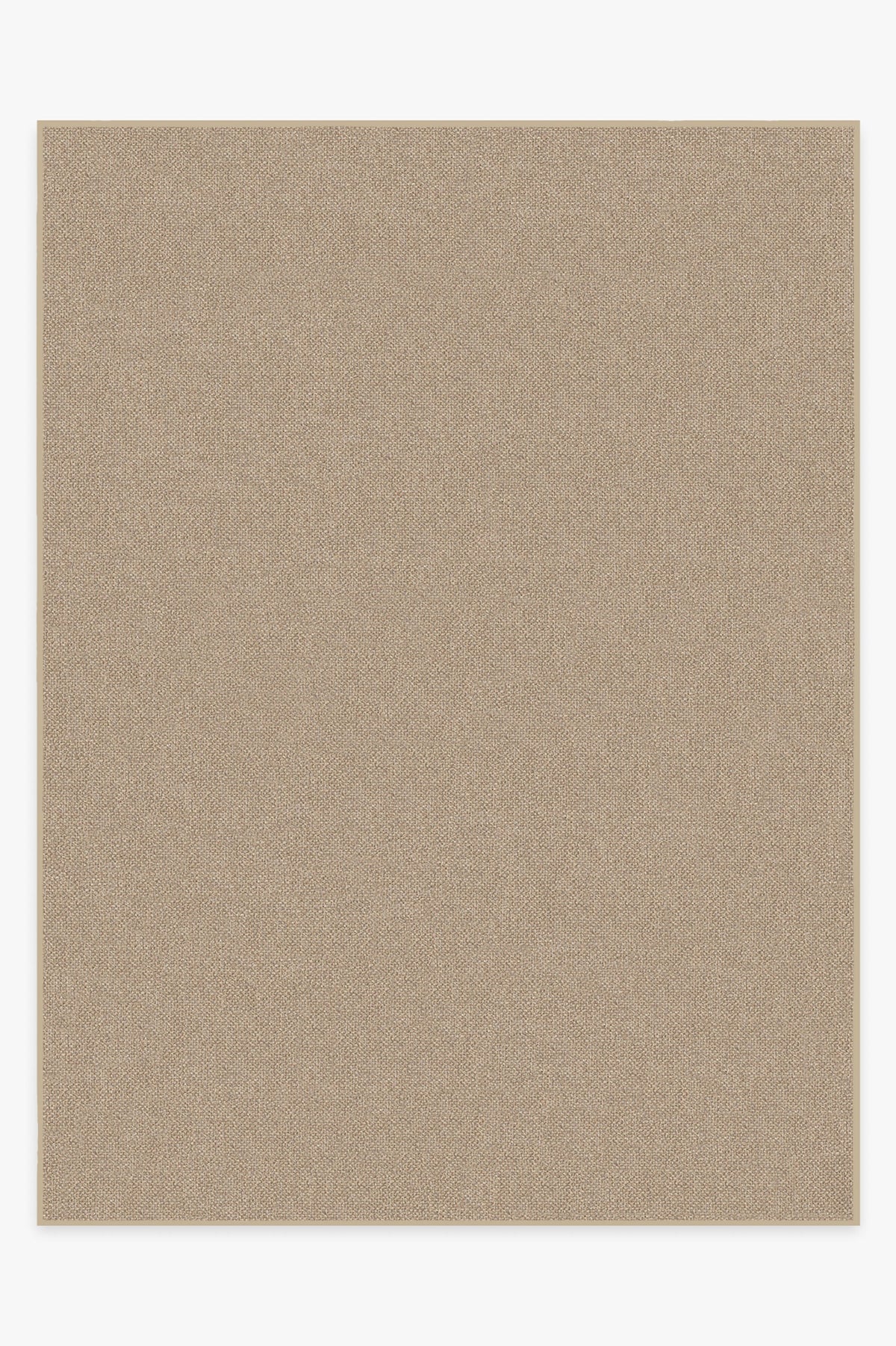 Tapis plat tissé, style minimaliste naturel, en polyester recyclé, texturé sable chaud aspect jute, pour salon et salle à manger