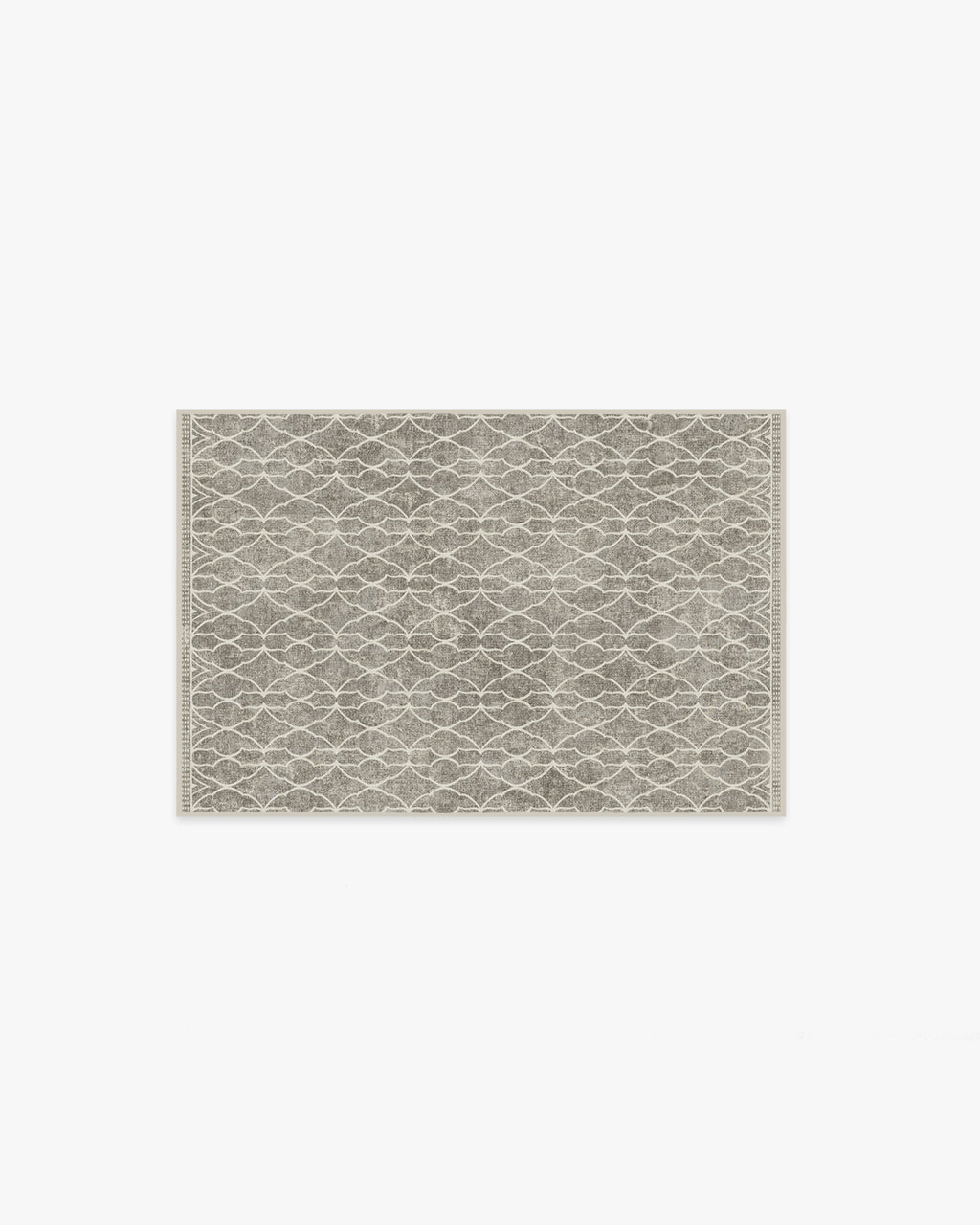 Tapis plat à tissage Sci-Fi pour enfant et salon, motif treillis tête iconique gris cendré