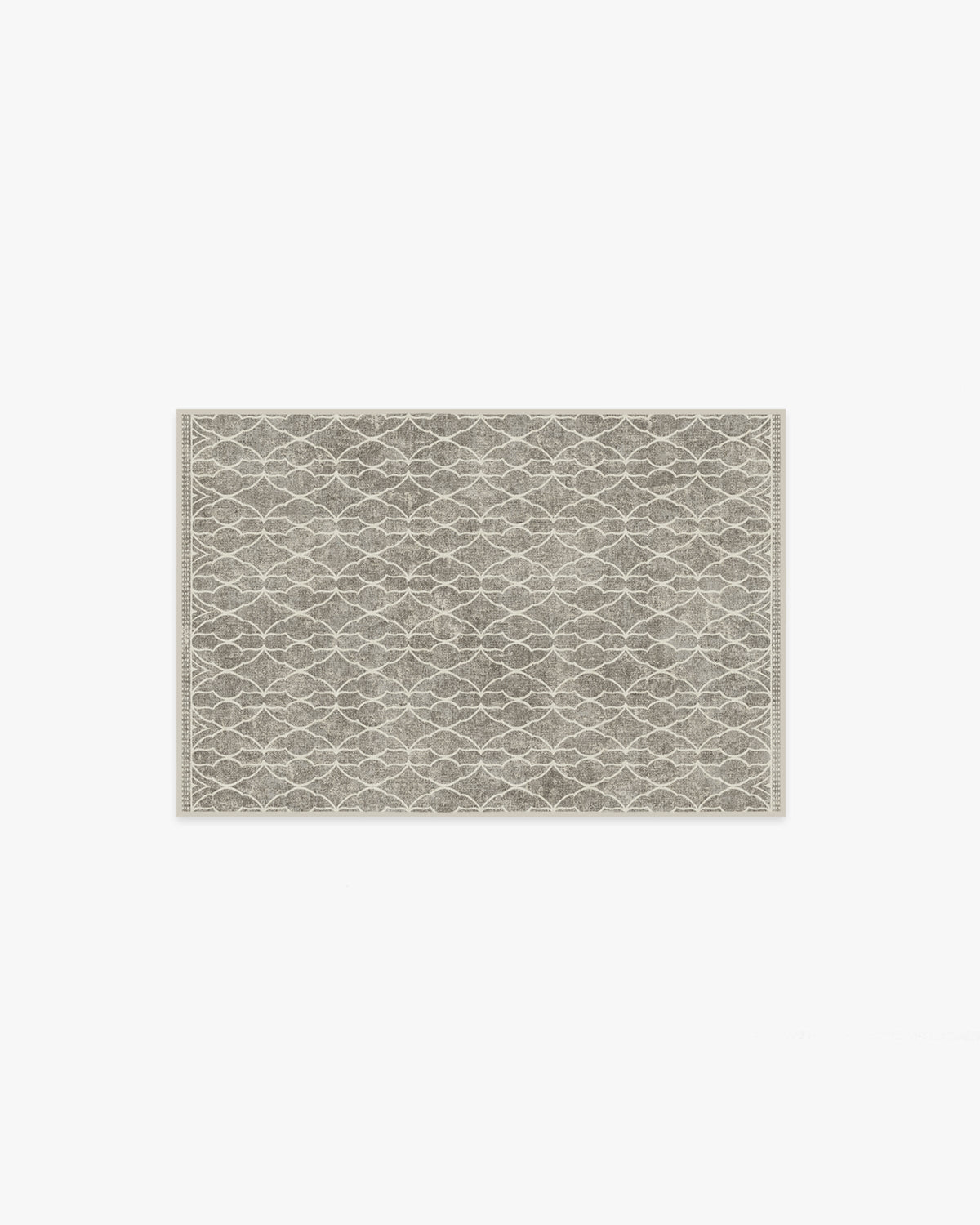 Tapis plat à tissage Sci-Fi pour enfant et salon, motif treillis tête iconique gris cendré