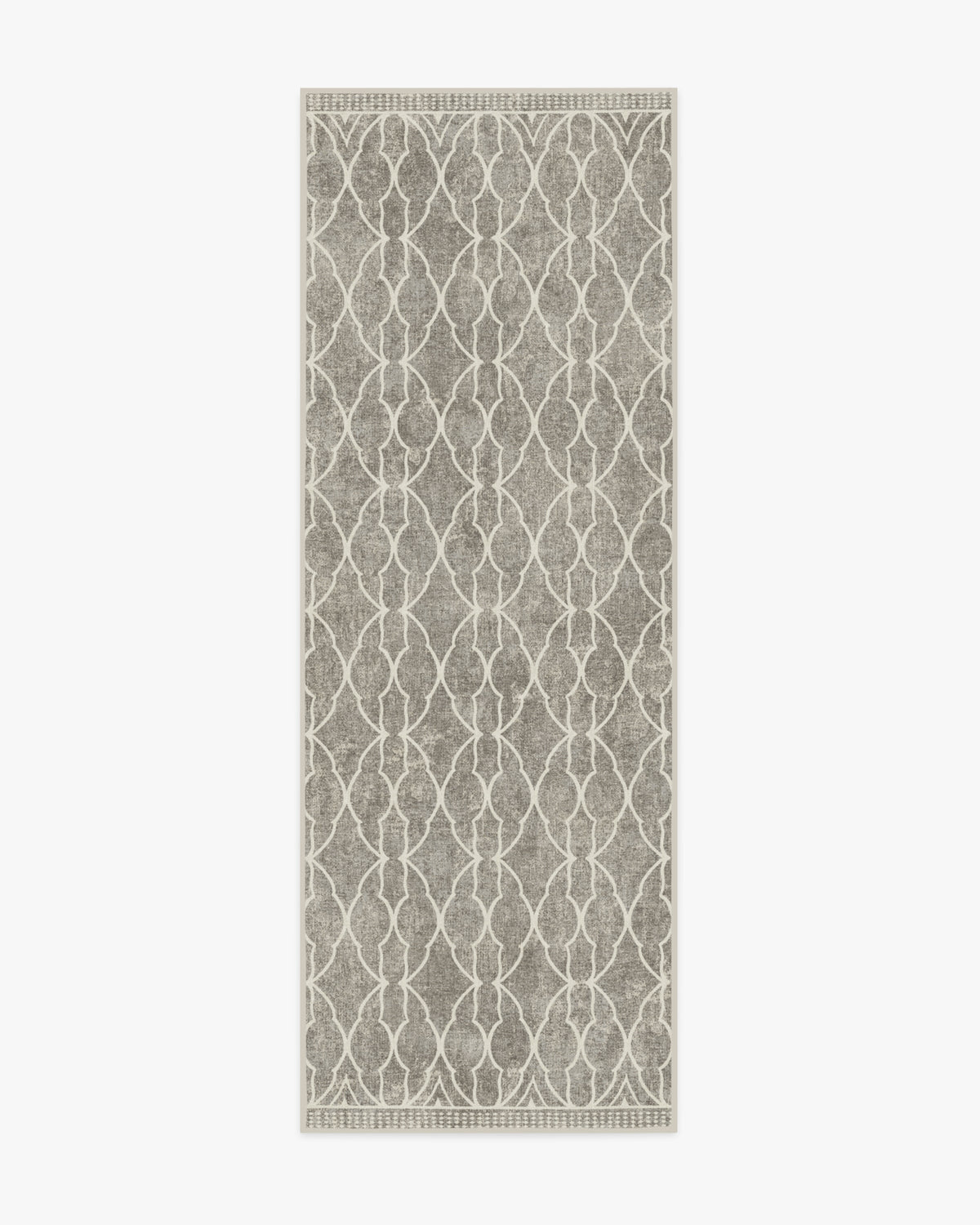 Tapis plat à tissage Sci-Fi pour enfant et salon, motif treillis tête iconique gris cendré