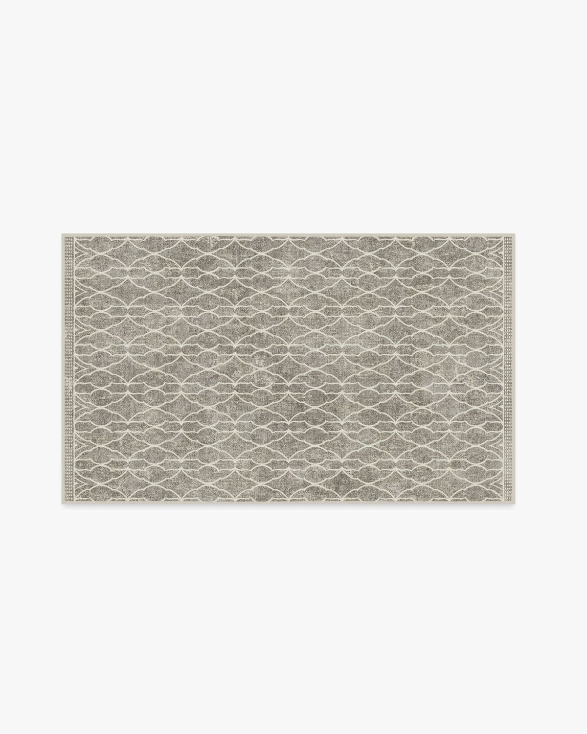 Tapis plat à tissage Sci-Fi pour enfant et salon, motif treillis tête iconique gris cendré