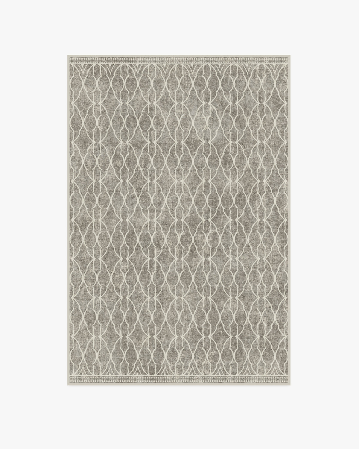 Tapis plat à tissage Sci-Fi pour enfant et salon, motif treillis tête iconique gris cendré