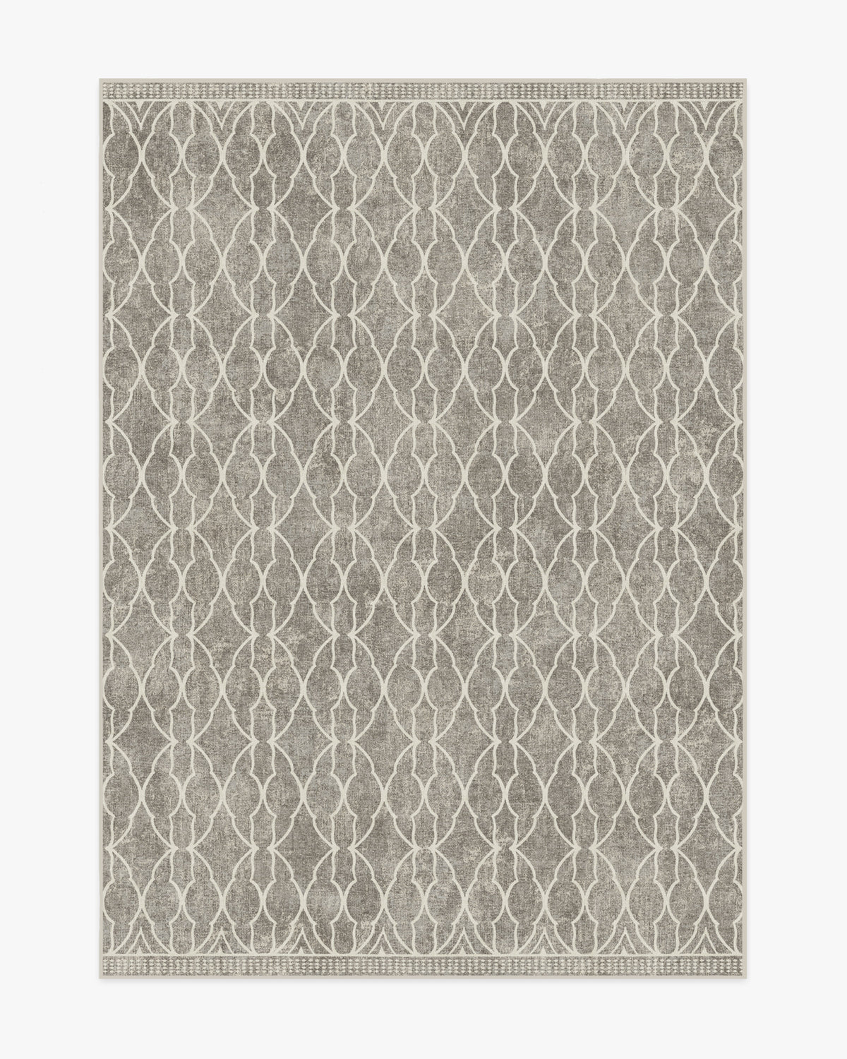 Tapis plat à tissage Sci-Fi pour enfant et salon, motif treillis tête iconique gris cendré