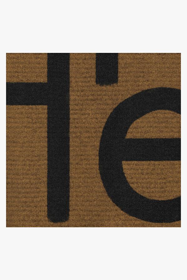 Paillasson lavable typographie contemporaine avec motif "Hello" double face pour entrée et porche