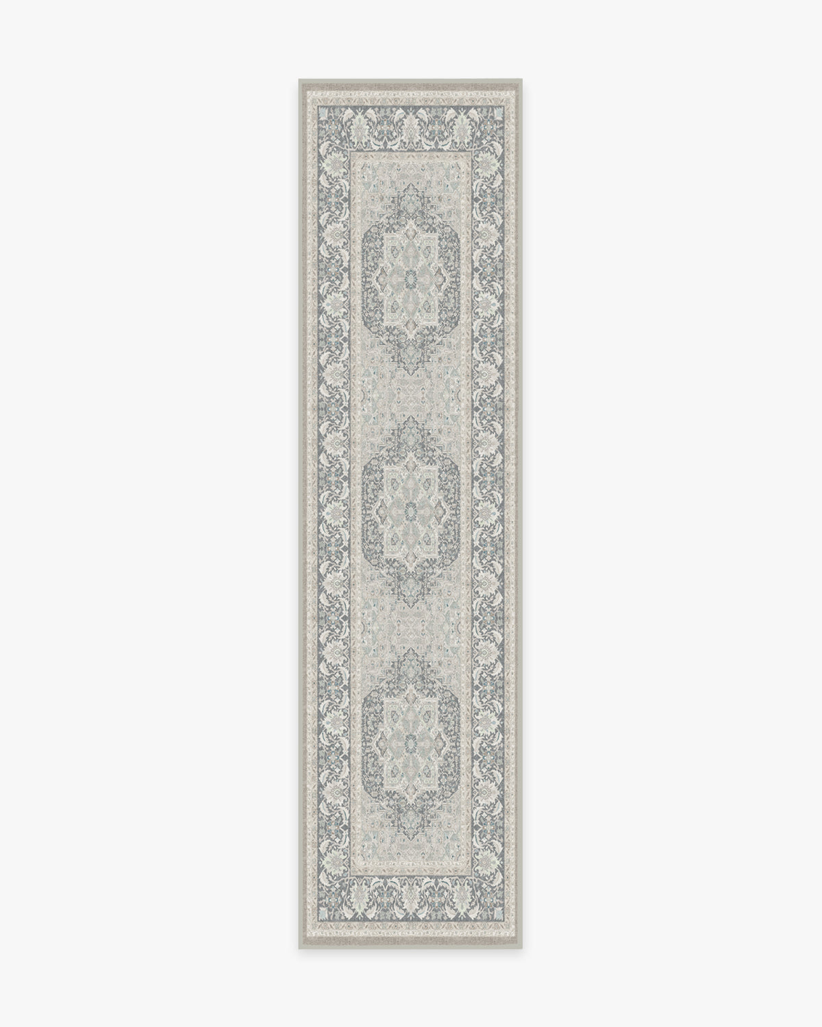 Tapis tissé plat persan classique avec médaillon surdimensionné neutre pour salon et bureau