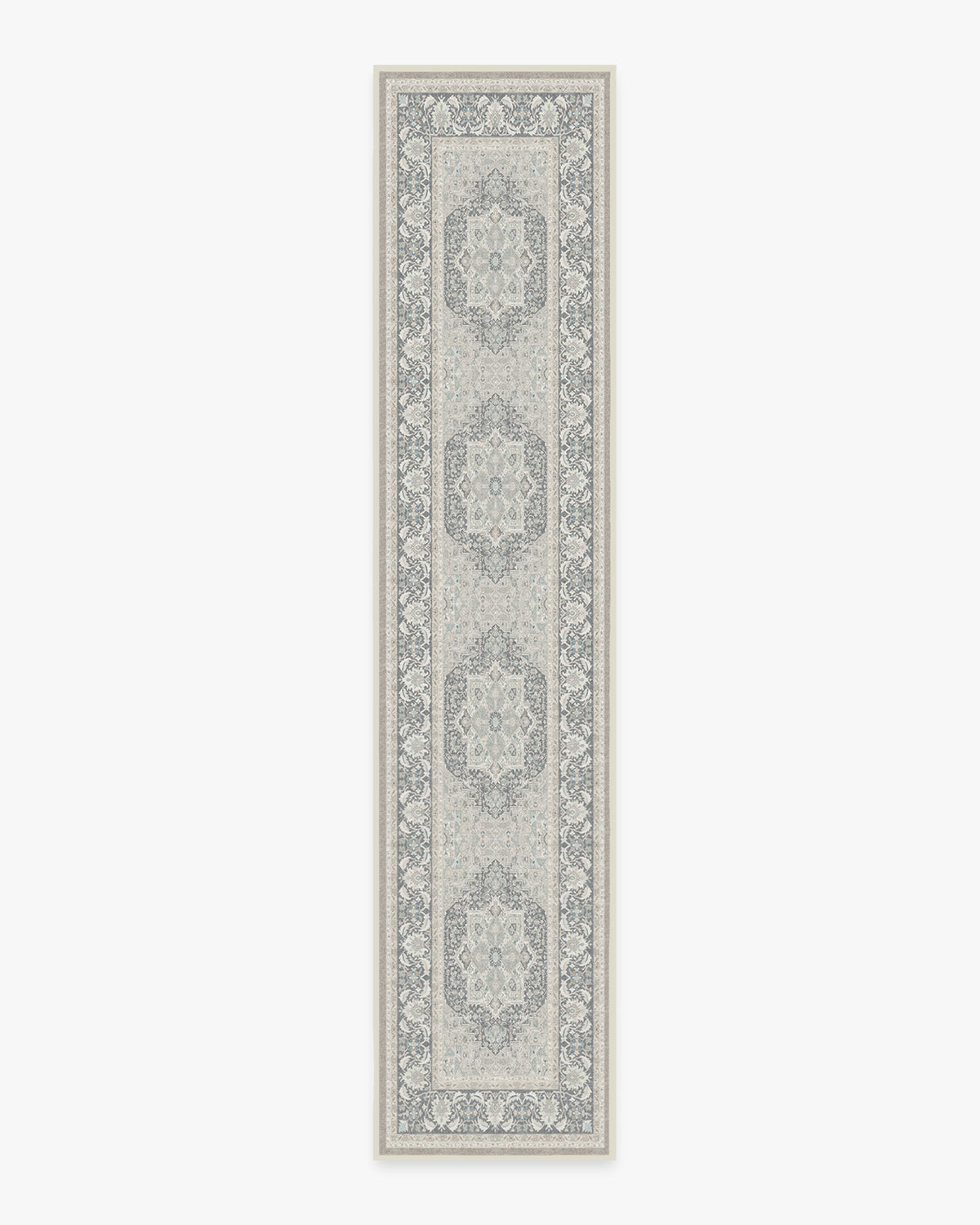 Tapis tissé plat persan classique avec médaillon surdimensionné neutre pour salon et bureau