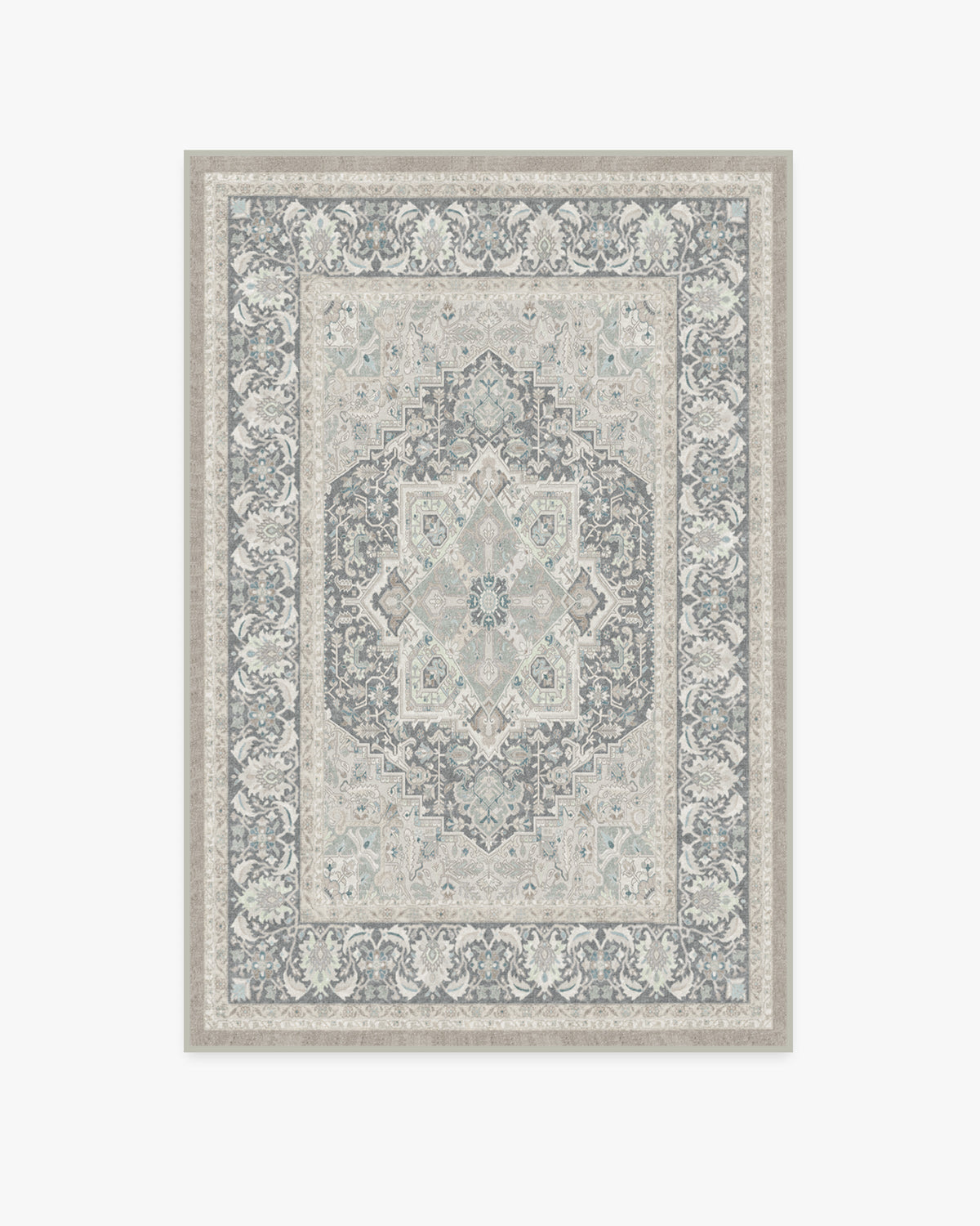 Tapis tissé plat persan classique avec médaillon surdimensionné neutre pour salon et bureau