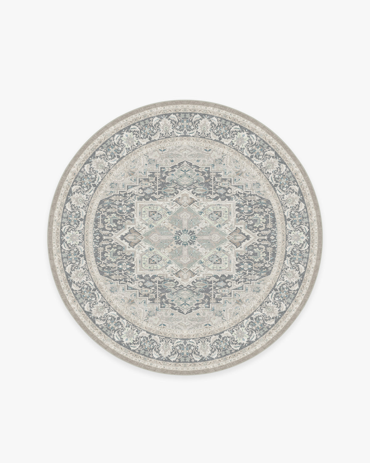 Tapis tissé plat persan classique avec médaillon surdimensionné neutre pour salon et bureau