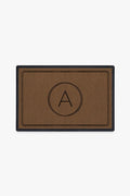 Paillasson Lavable Moderne et Minimaliste avec Bordure de Lettres Personnalisées pour Entrée et Porche