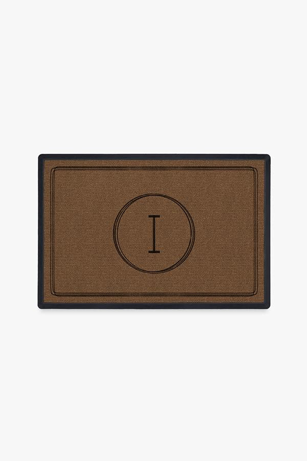 Paillasson Lavable Moderne et Minimaliste avec Bordure de Lettres Personnalisées pour Entrée et Porche