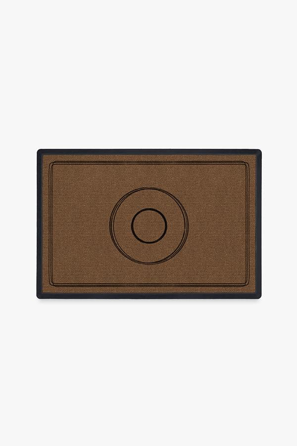 Paillasson Lavable Moderne et Minimaliste avec Bordure de Lettres Personnalisées pour Entrée et Porche