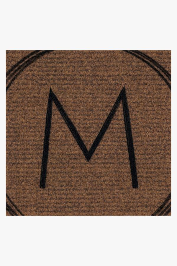 Paillasson Lavable Moderne et Minimaliste avec Bordure de Lettres Personnalisées pour Entrée et Porche