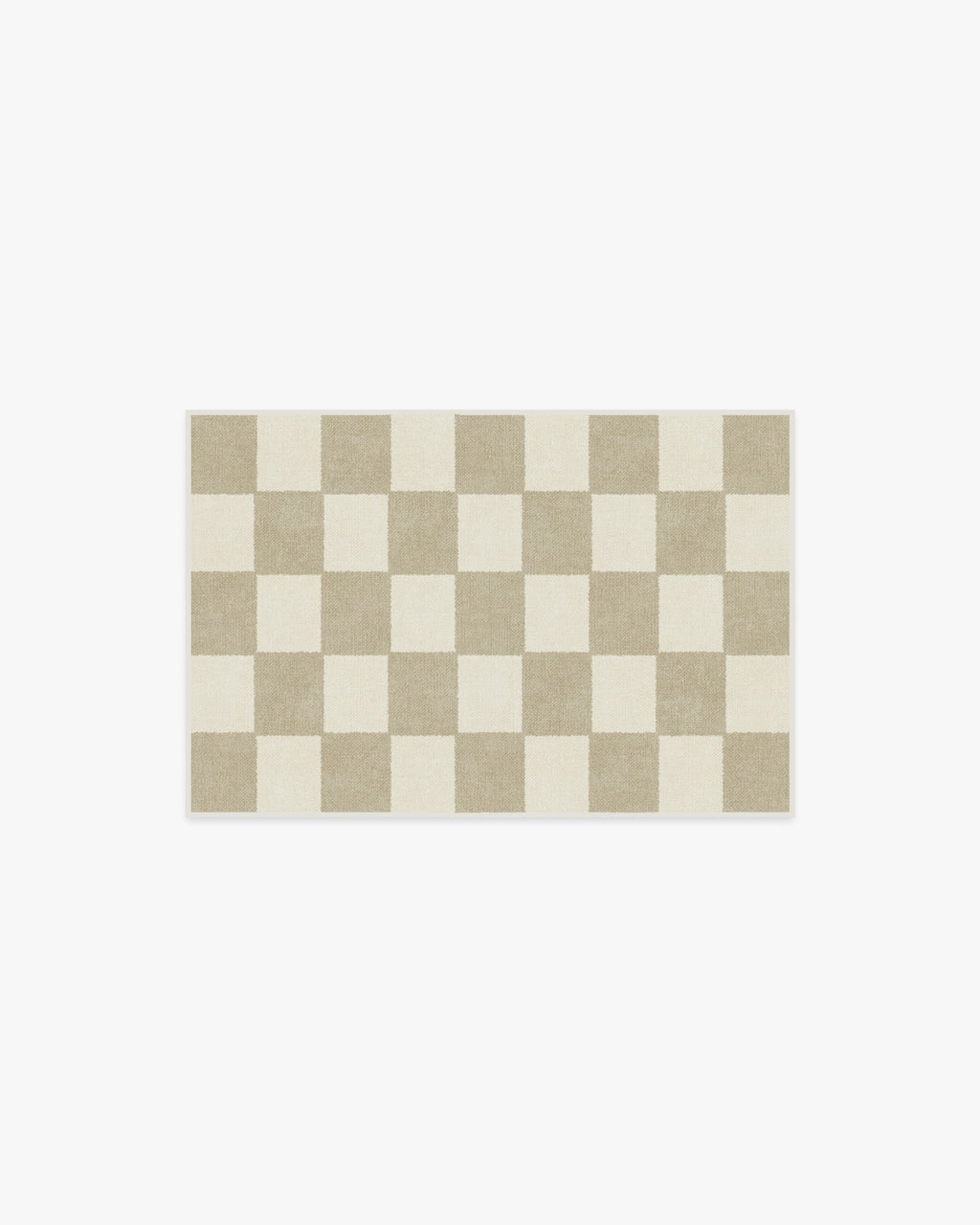 Tapis tissé plat moderne et ludique à motif échiquier cappuccino lavable pour salon et chambre d'enfant