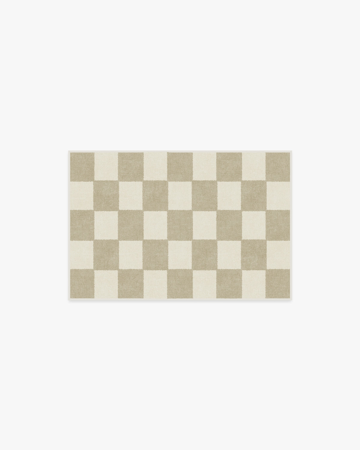 Tapis tissé plat moderne et ludique à motif échiquier cappuccino lavable pour salon et chambre d'enfant