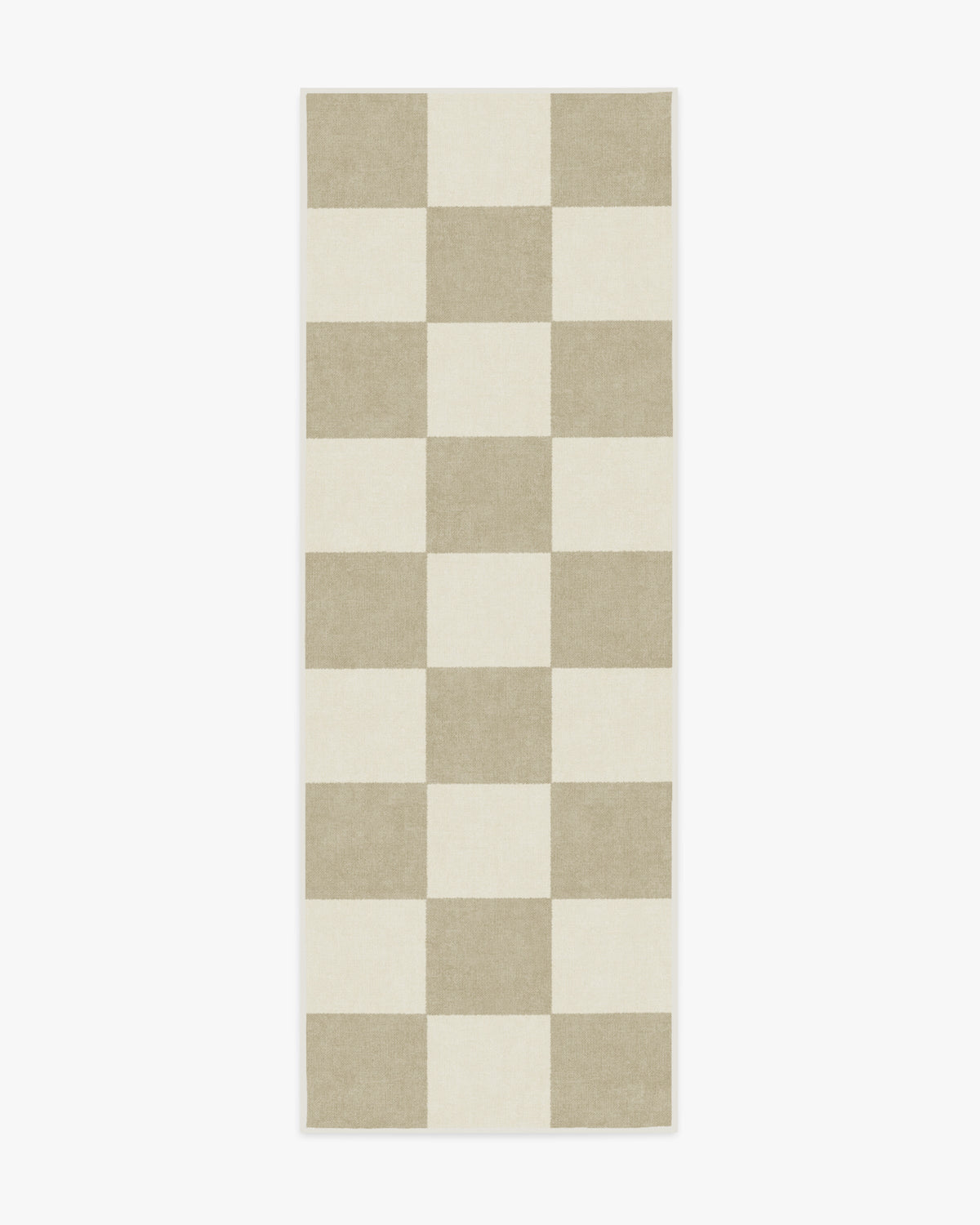 Tapis tissé plat moderne et ludique à motif échiquier cappuccino lavable pour salon et chambre d'enfant