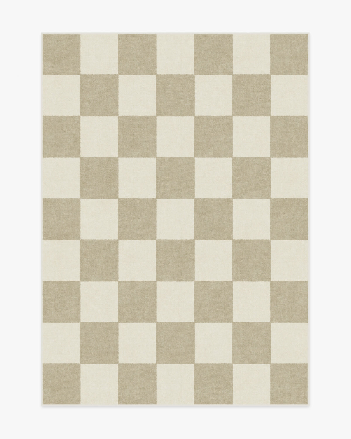 Tapis tissé plat moderne et ludique à motif échiquier cappuccino lavable pour salon et chambre d'enfant