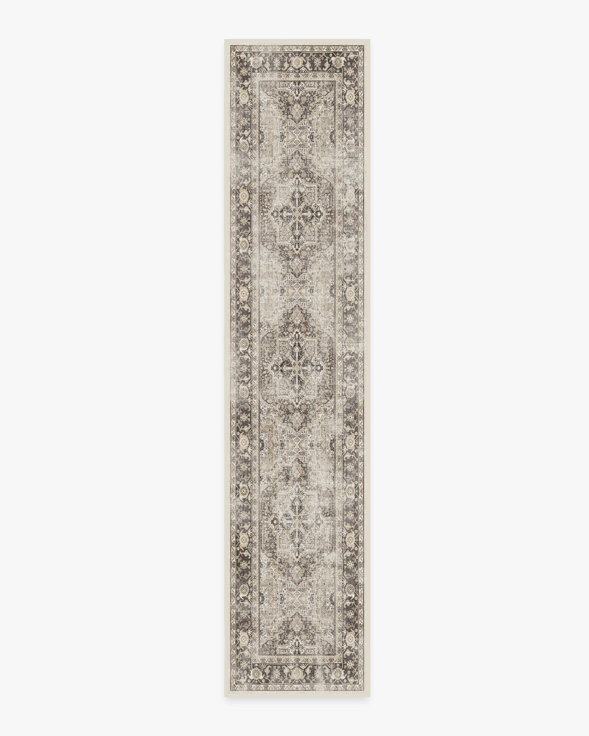 Tapis plat persan de ferme avec médaillon vieilli pour salon et salle à manger