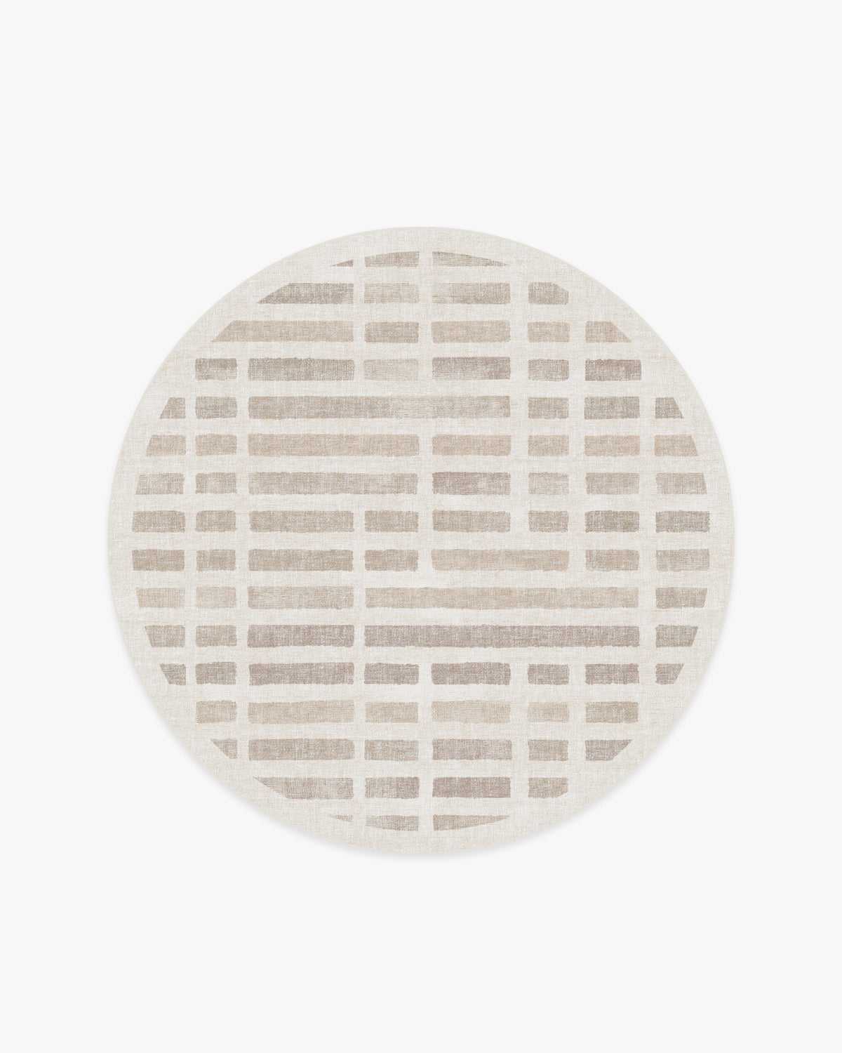 Tapis plat moderne et décontracté avec motif lavable en briques ivoire naturel, idéal pour le salon et la chambre.