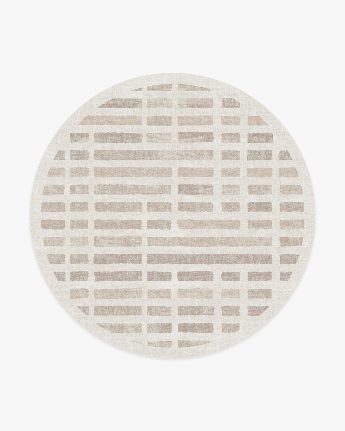 Tapis plat moderne et décontracté avec motif lavable en briques ivoire naturel, idéal pour le salon et la chambre.