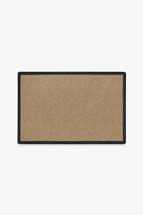 Paillasson lavable classique de couleur naturelle avec texture unie multi-ton pour l'entrée et le porche