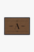 Paillasson lavable simple et personnalisé avec motif initial audacieux pour entrée et porche