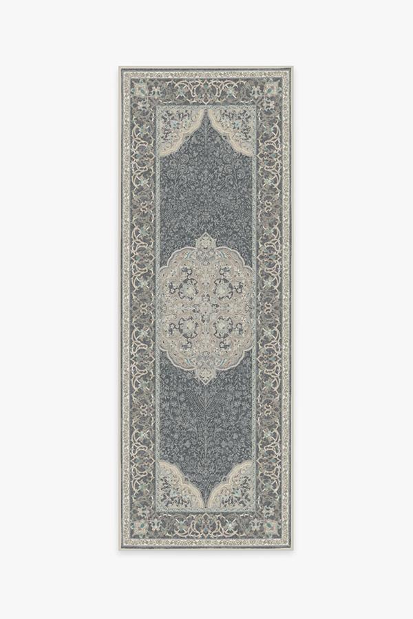 Tapis tissé plat à motifs persans avec silhouette florale cachée crème et sauge pour chambre d'enfant et salon